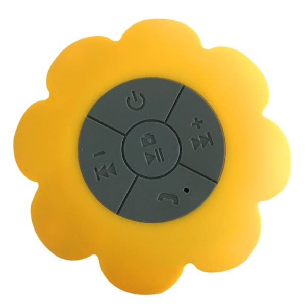 PARLANTE ZUENA/ BT DISE?O FLOR AMARILLO P/ DUCHA1