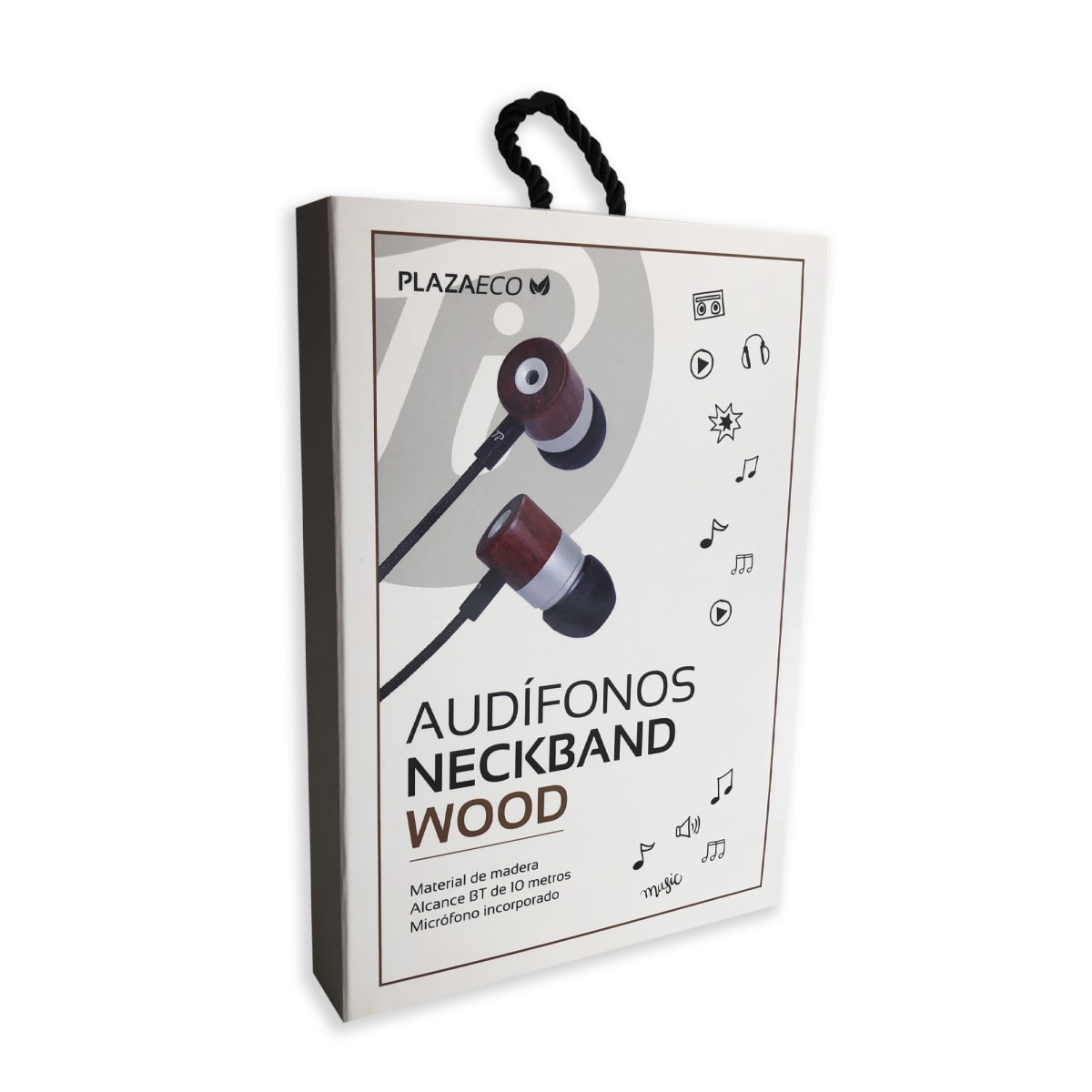 AUDIFONO PI / NECKBAND WOOD BT IN EAR BLACK4