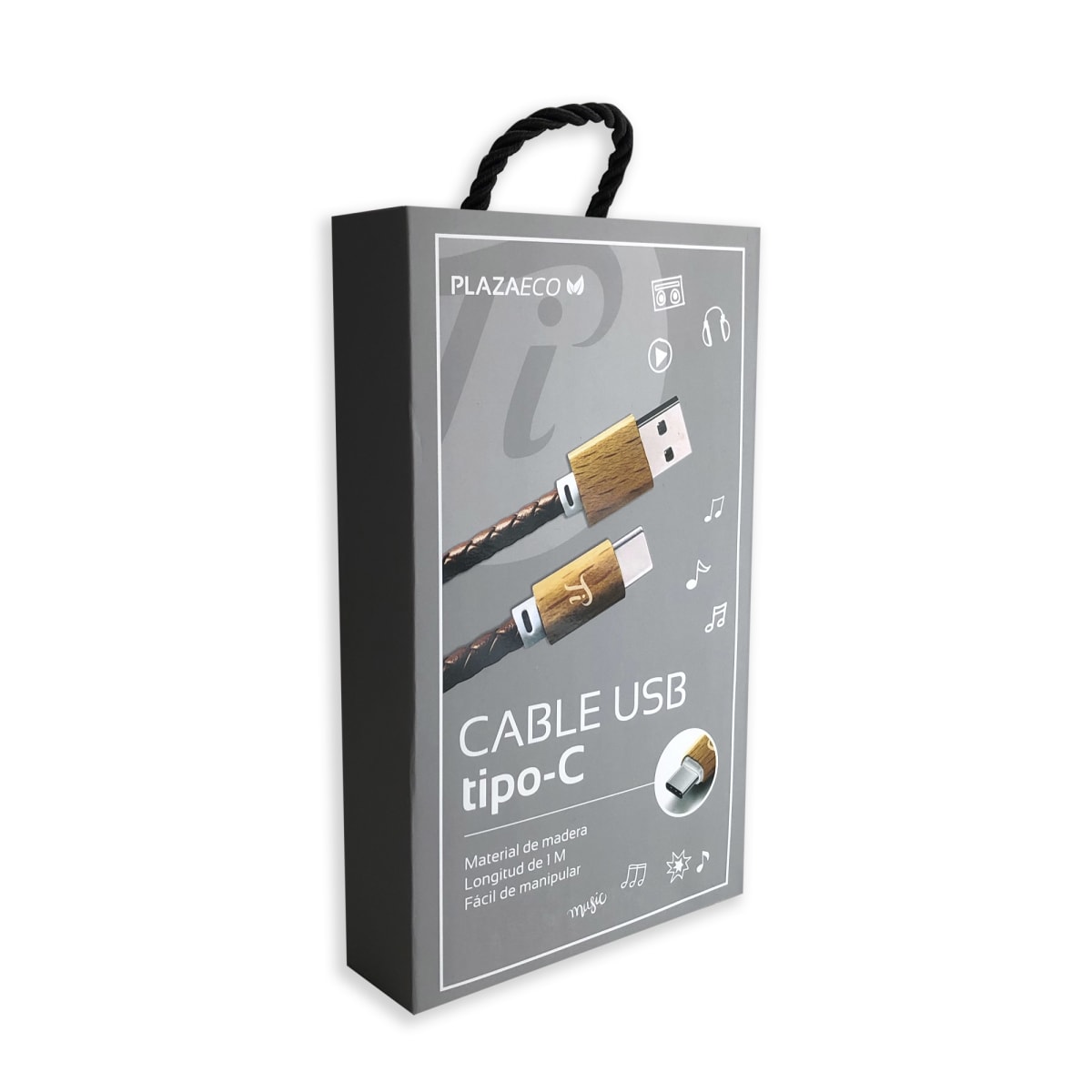 CABLE PI USB/ TIPO C BROWN2