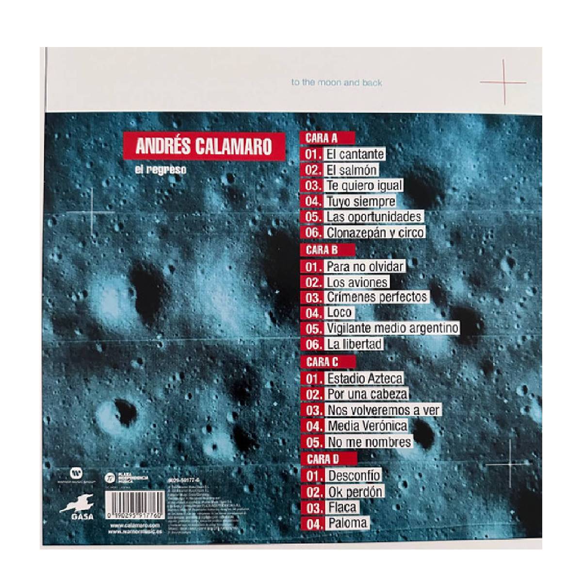 VINILO ANDRES CALAMARO/ EL REGRESO - VINILO 2LP2
