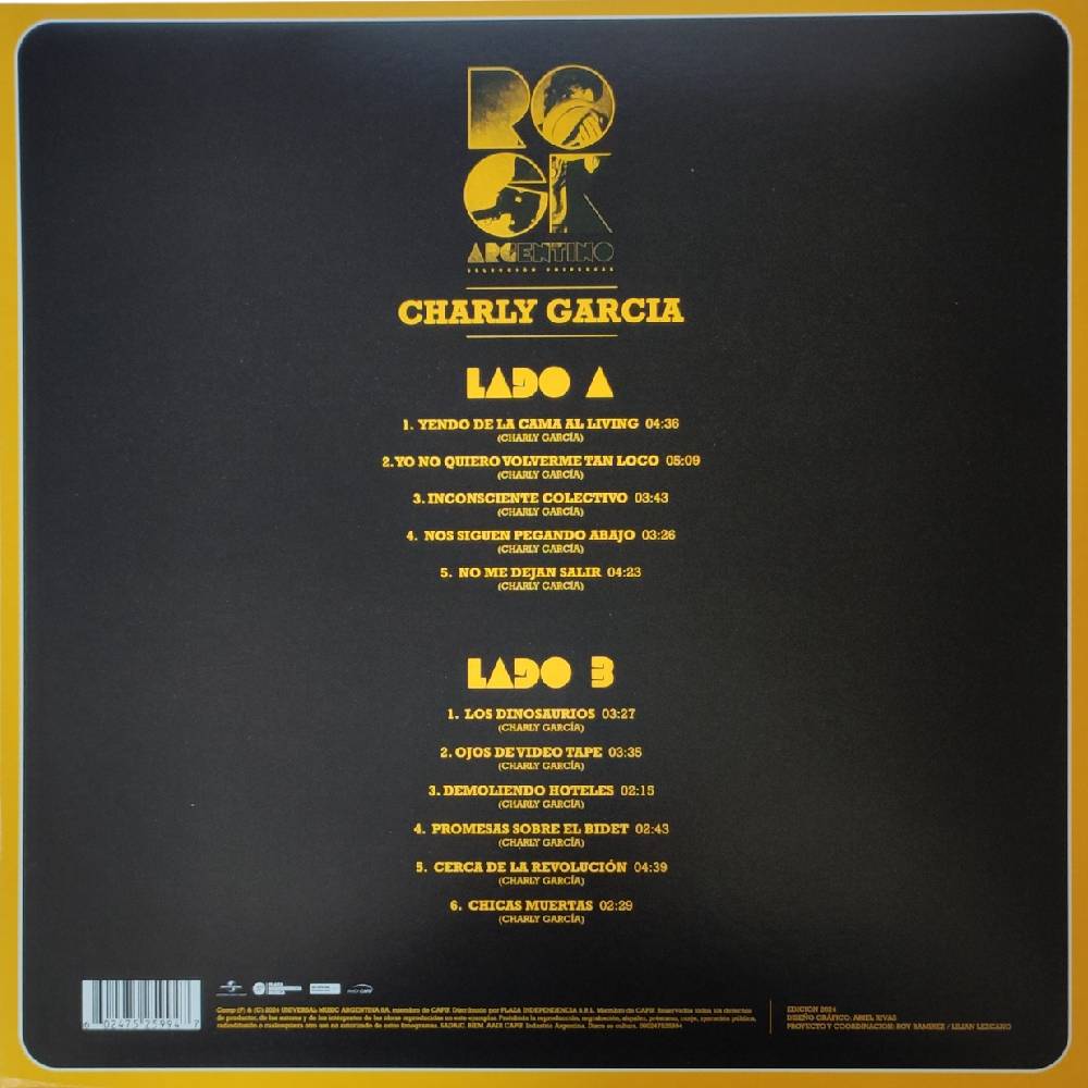 VINILO CHARLY GARCIA/ SERIE ORO ROCK NACIONAL (COLORED VINYL) 1LP3