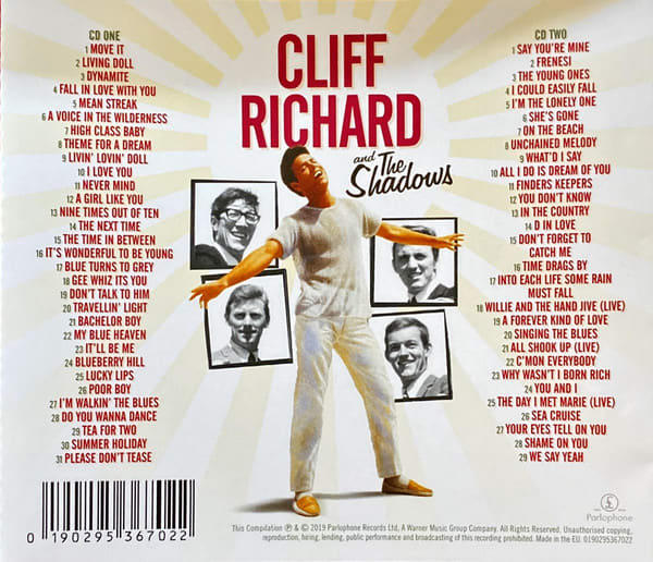 CD CLIFF RICHARD & THE SHADOWS/ THE BEST OF THE ROCK 'N'2