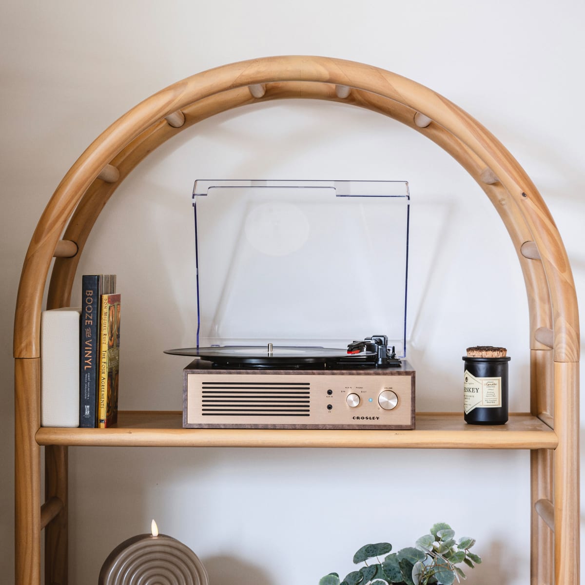 TORNAMESA CROSLEY/ RECORD PLAYER BT MILES NUT2