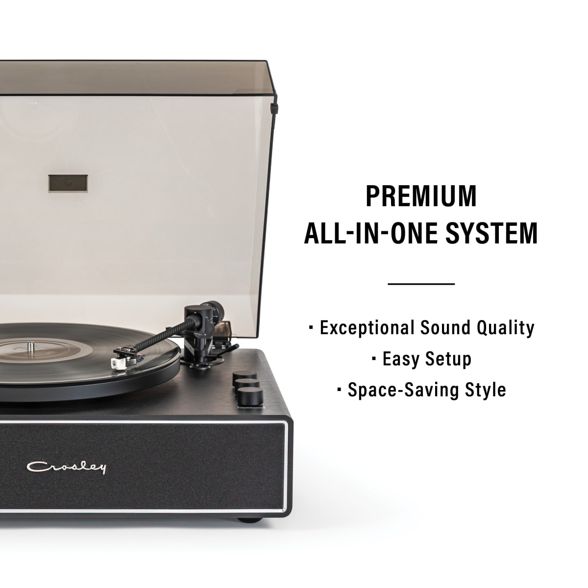 TORNAMESA CROSLEY/ RECORD PLAYER BT STAVE BLACK10