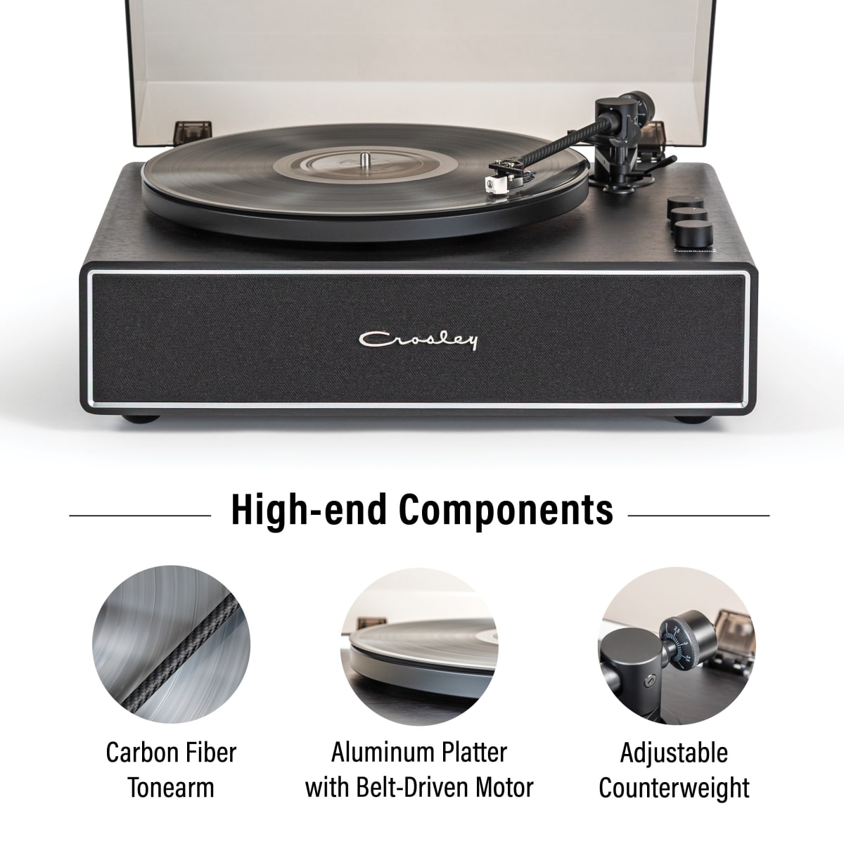 TORNAMESA CROSLEY/ RECORD PLAYER BT STAVE BLACK5