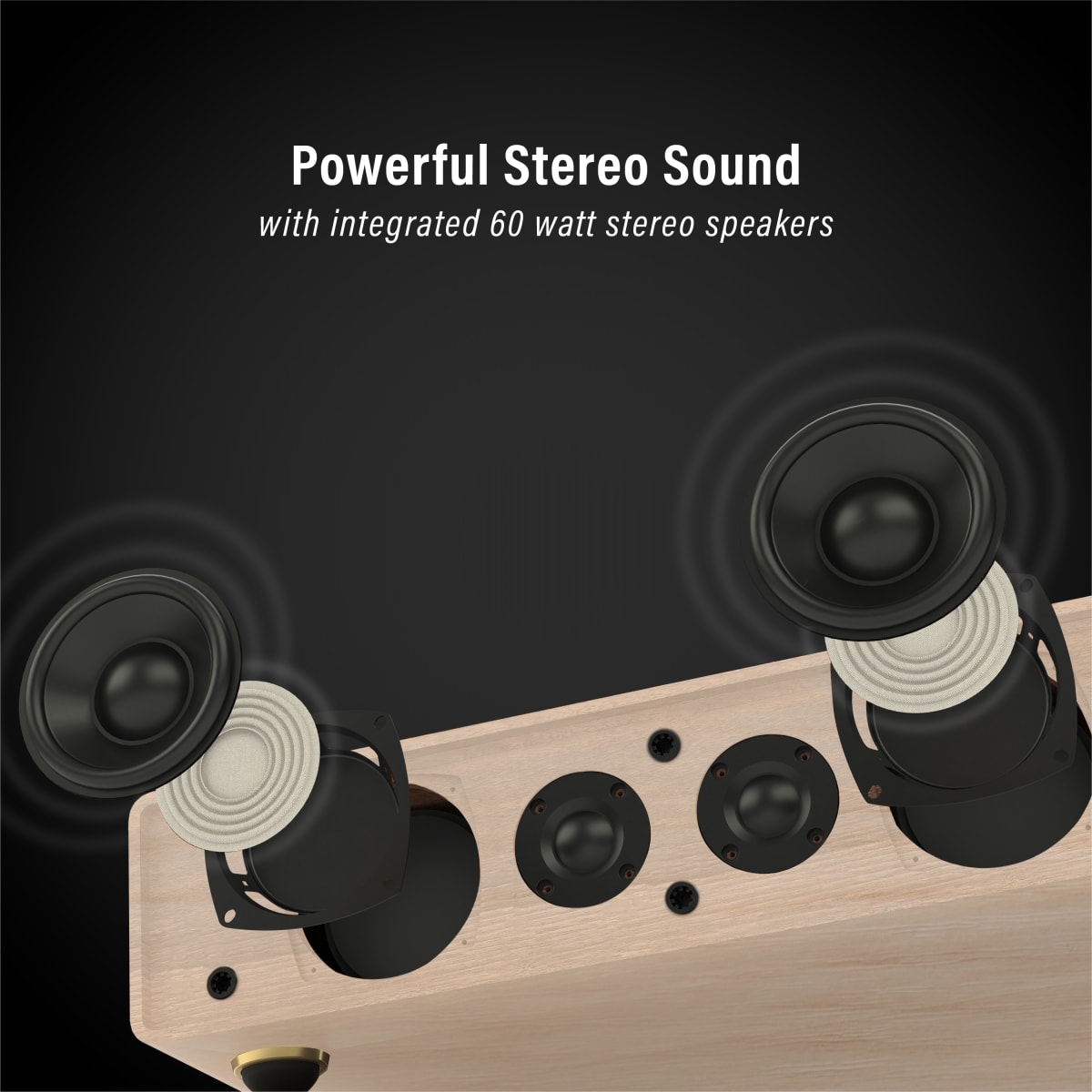 TORNAMESA CROSLEY/ RECORD PLAYER BT STAVE NATURAL7