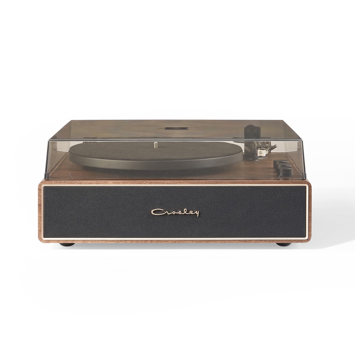 TORNAMESA CROSLEY/ RECORD PLAYER BT STAVE WALNUT15