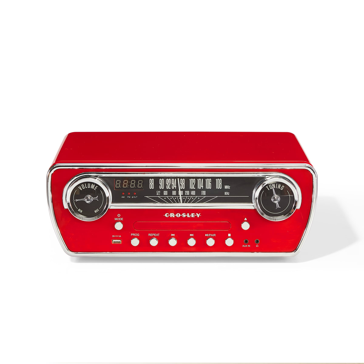 TORNAMESA CROSLEY/ POWEL 7-IN-1 RECORD PLAYER BT RED7