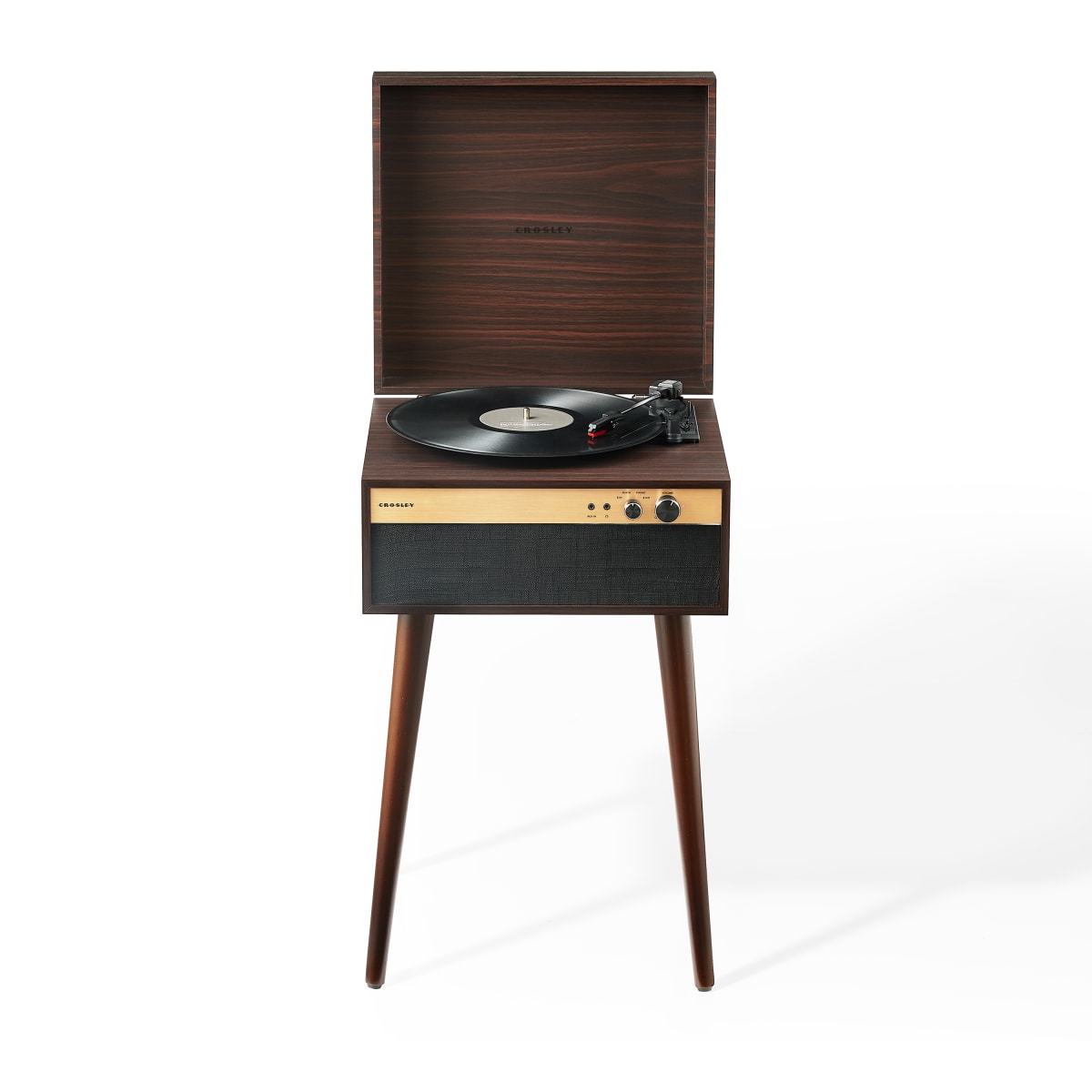 TORNAMESA CROSLEY/ JASPER RECORD PLAYER BT WALNUT2