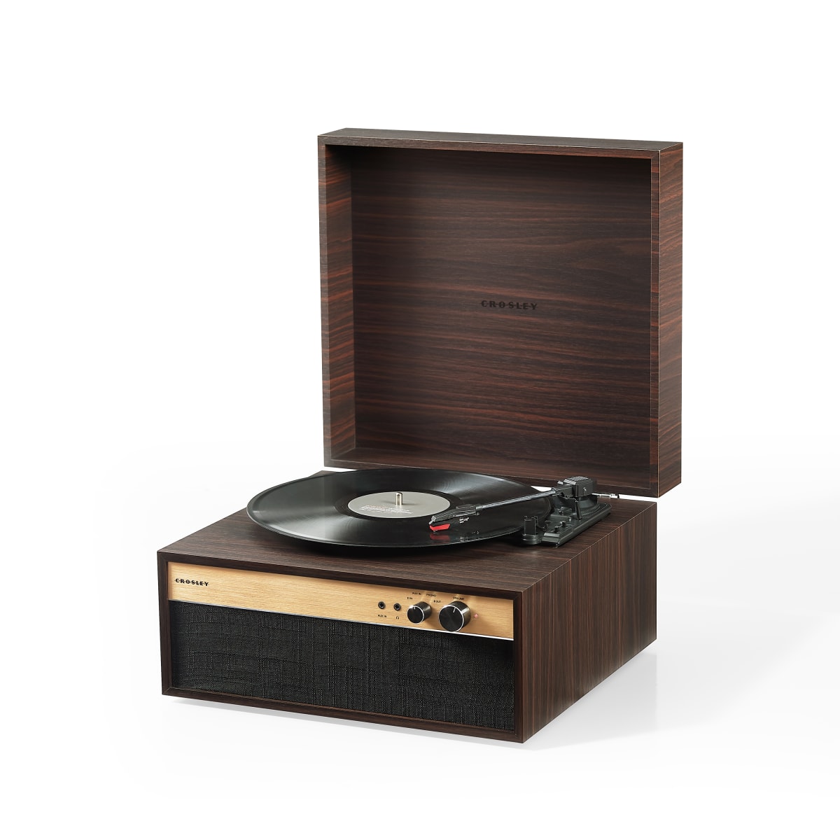 TORNAMESA CROSLEY/ JASPER RECORD PLAYER BT WALNUT9