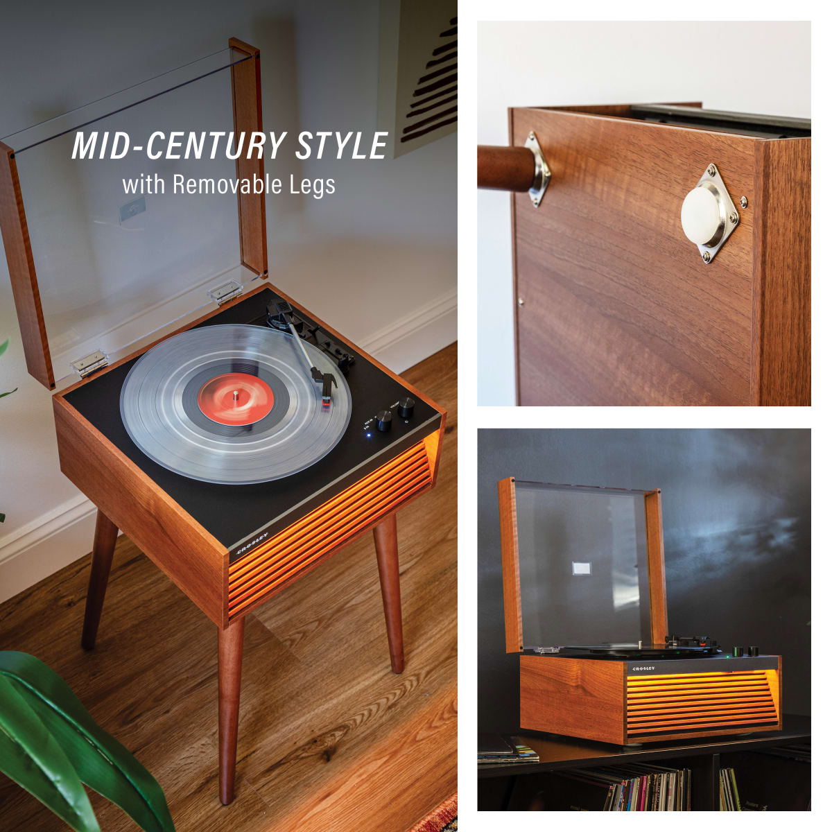 TORNAMESA CROSLEY/ DEAN RECORD PLAYER BT BROWN5