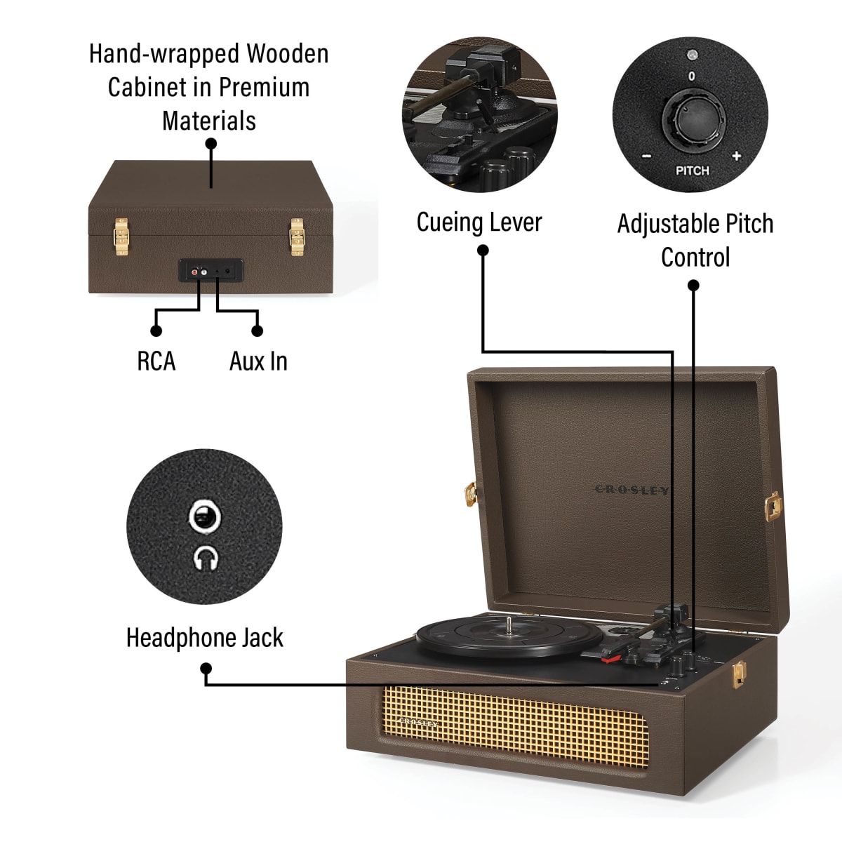 TORNAMESA CROSLEY/ VOYAGER BT COCOA3