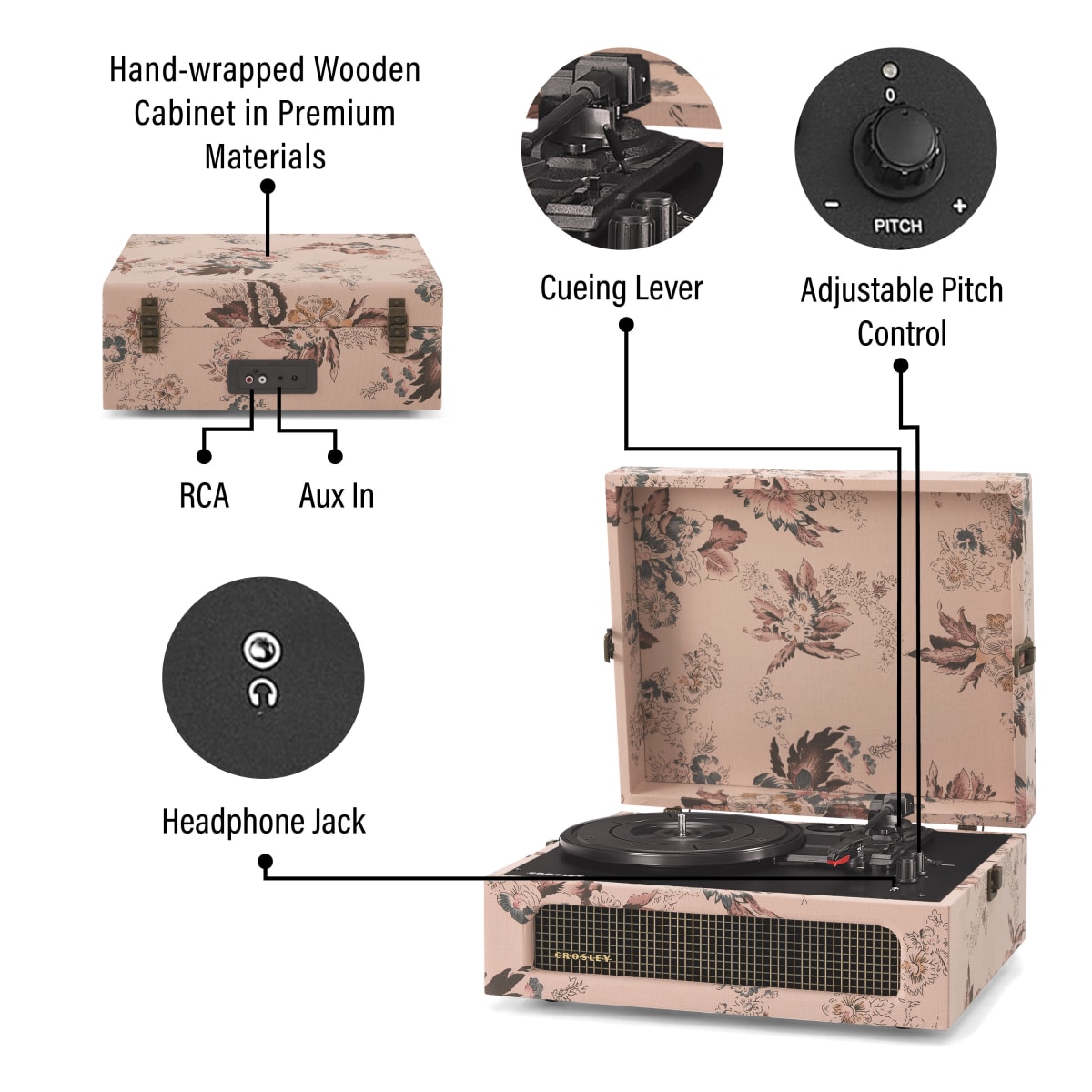 TORNAMESA CROSLEY/ VOYAGER BT FLORAL3