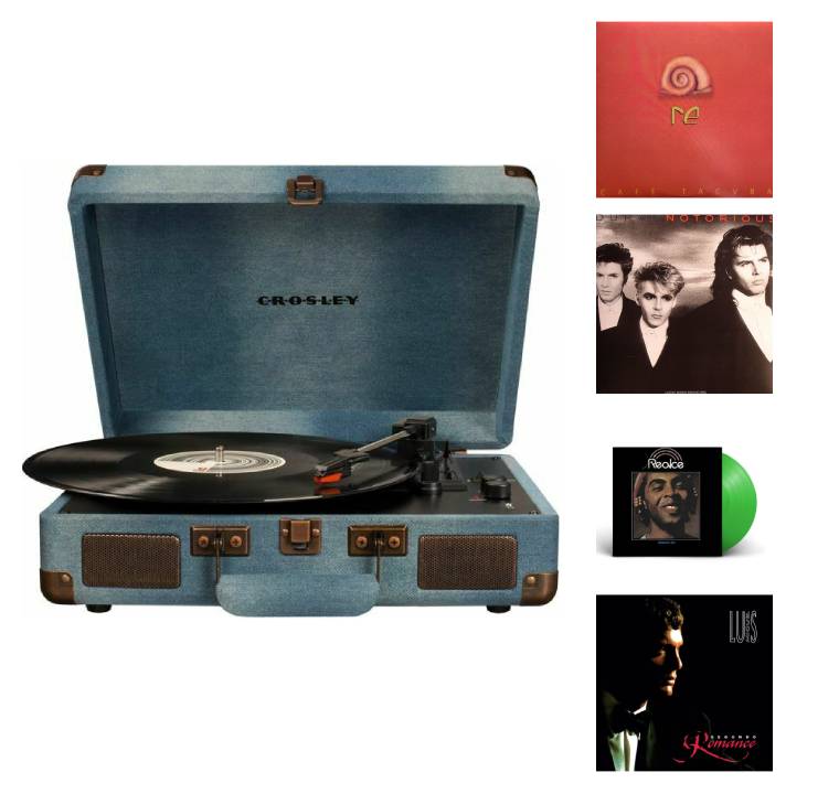 TORNAMESA CROSLEY/ CRUISER DELUXE BT DENIM + 4LP DE REGALO1