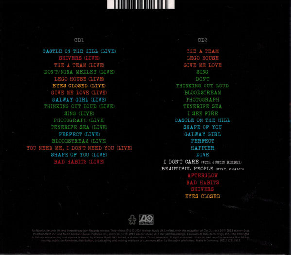CD ED SHEERAN/ +-=X TOUR COLLECTION LIVE 2CD1