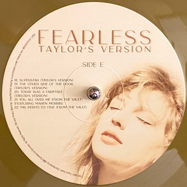 VINILO TAYLOR SWIFT/ FEARLESS TAYLOR'S VERSION GOLD VINYL3LP2