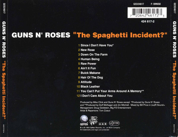 CD GUNS N' ROSES/ THE SPAGHETTI INCIDENT? 1CD2