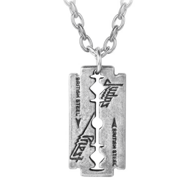 COLLAR DE CANDENA JUDAS PRIEST - JUDAS PRIEST RAZORBLADE PENDANT1