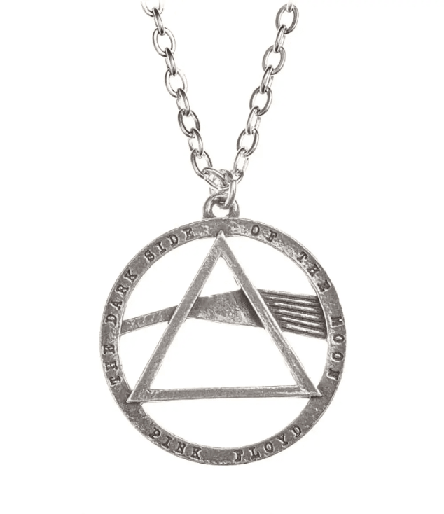 COLLAR DE CADENA PINK FLOYD - PINK FLOYD DARK SIDE PRISM PENDANT1