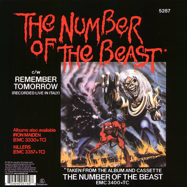 VINILO IRON MAIDEN/ THE NUMBER OF THE BEAST ( 7