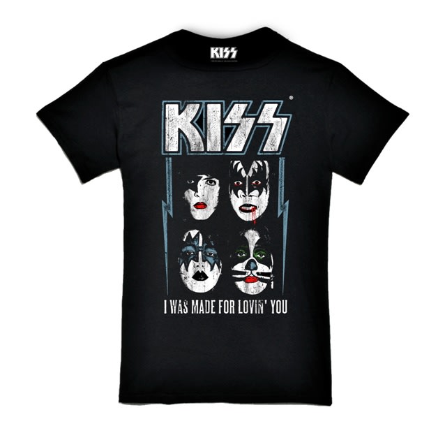 POLERA KISS/ NEGRA HOMBRE (I WAS MADE FOR LOVIN' YOU)1