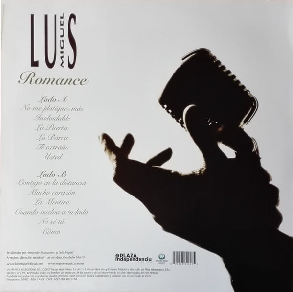 VINILO LUIS MIGUEL/ ROMANCE 1LP2