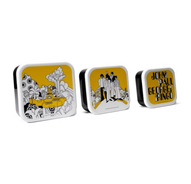 LUNCH BOX BEATLES - SNACK BOXES SET OF 3 - THE BEATLES (YELLOW SUBMARINE)1