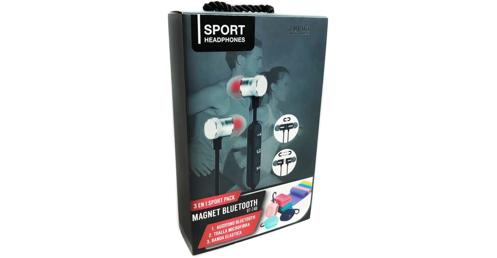 AUDIFONO ZUENA/ 3 EN 1 SPORT MAGNET BT IN EAR GOLD / RED2