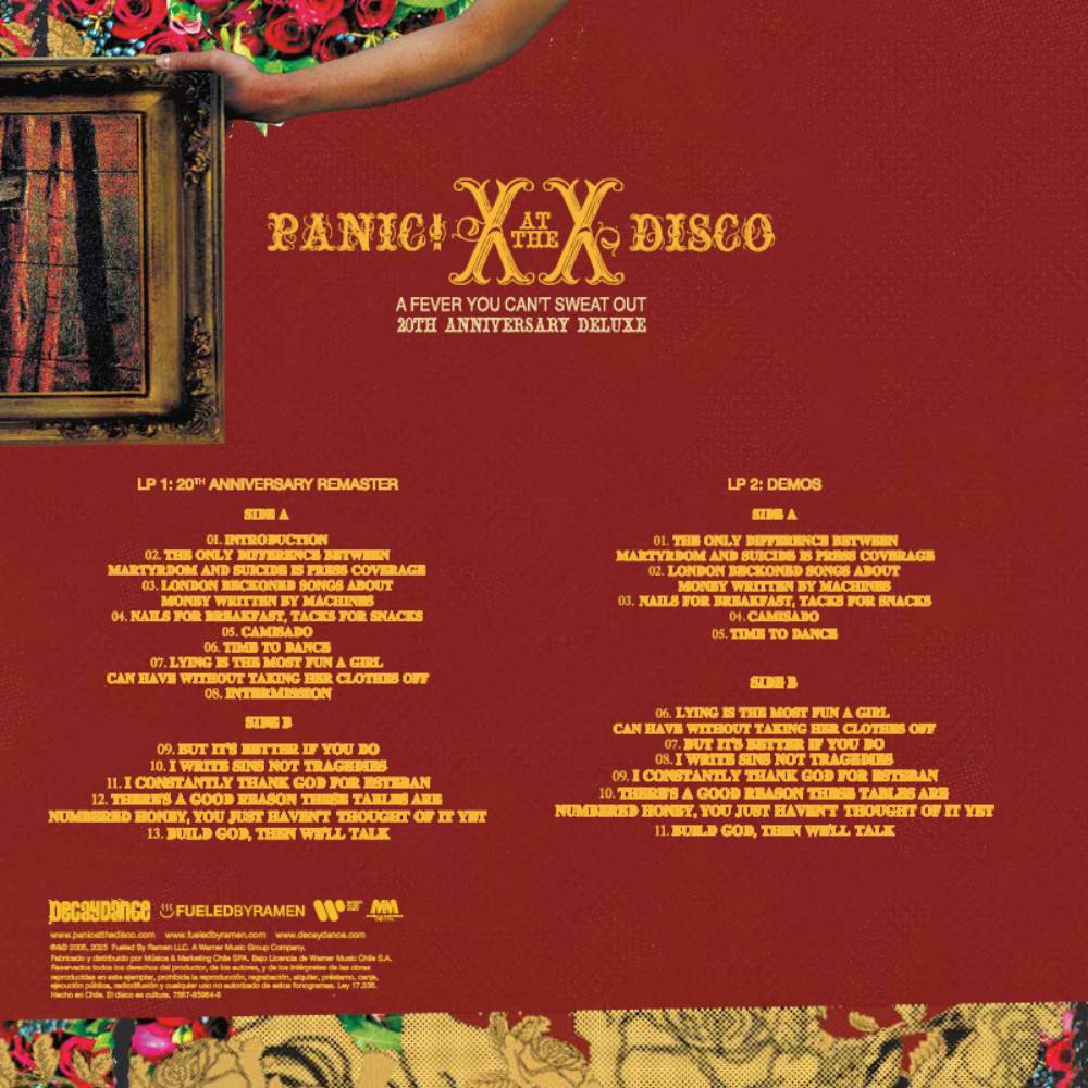 VINILO PANIC! AT THE DISCO/ A FEVER YOU CAN'T SWEAT OUT - 20TH ANNIVERSARY (RED APPLE VINYL) 2LP3
