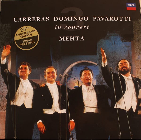 VINILO LUCIANO PAVAROTTI PLACIDO DOMINGO JOSE CAR/ THE THREE TENORS 25 1LP1