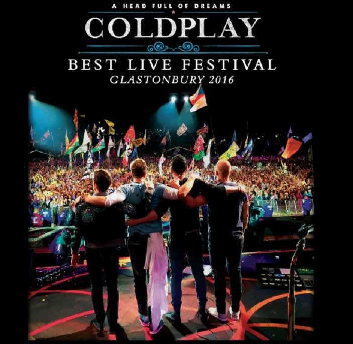VINILO COLDPLAY/ BEST LIVE FESTIVAL GLASTONBURY 2016 1LP1
