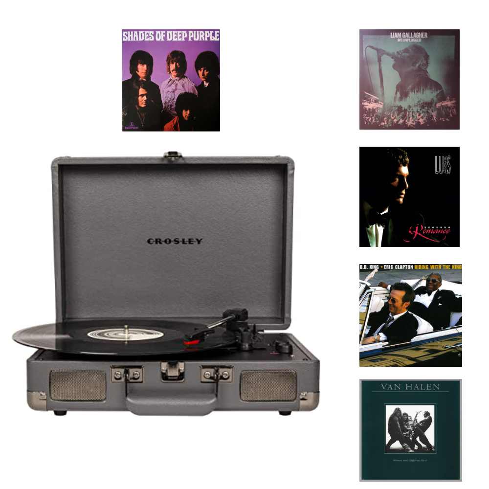 TORNAMESA CROSLEY/ CRUISER DELUXE BT SLATE + 5LP DE REGALO1