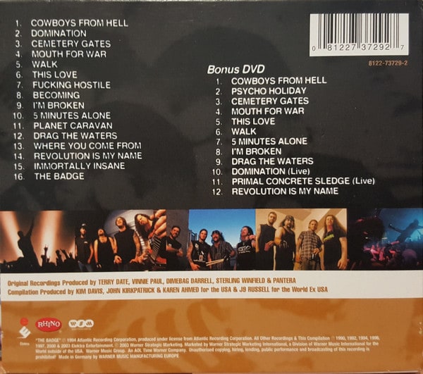 DVD PANTERA/ REINVENTING HELL: THE BEST OF 2DVD2