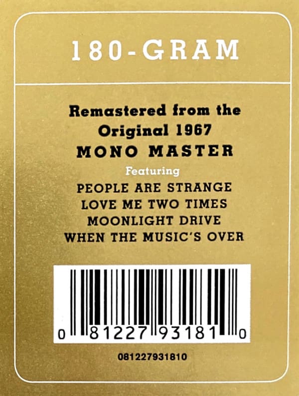 VINILO THE DOORS/ STRANGE DAYS REMASTERED MONO 1LP4