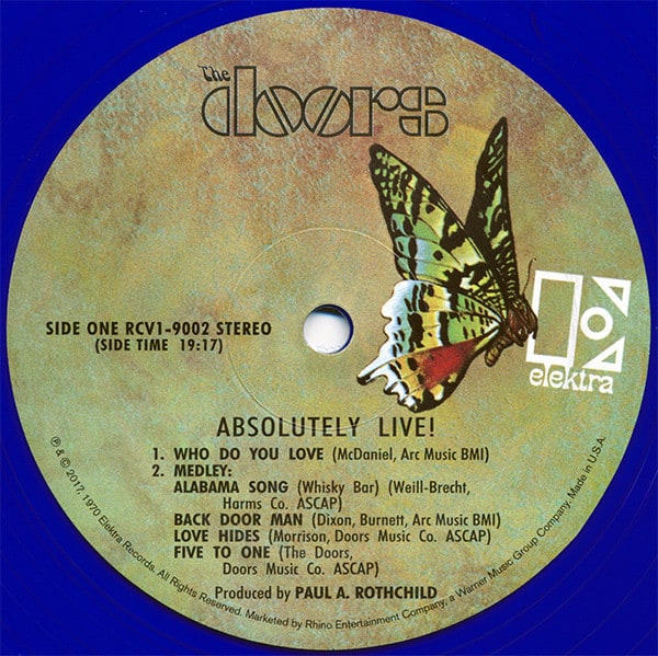 VINILO THE DOORS / ABSOLUTELY LIVE LIMITED EDITION BLUE 2LP1