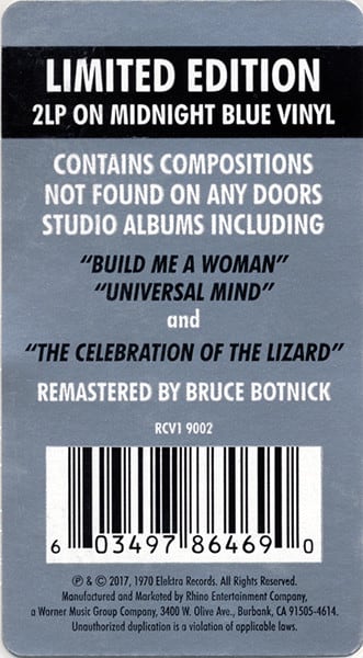 VINILO THE DOORS / ABSOLUTELY LIVE LIMITED EDITION BLUE 2LP2