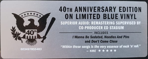 VINILO RAMONES/ ROAD TO RUIN (LIMITED EDITION BLUE) 1LP5