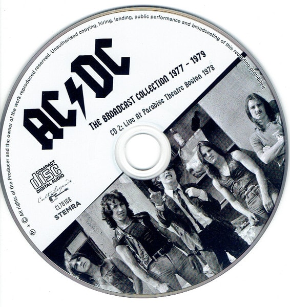 CD AC/DC/ THE BROADCAST COLLECTION 1977 - 1979 4CD4