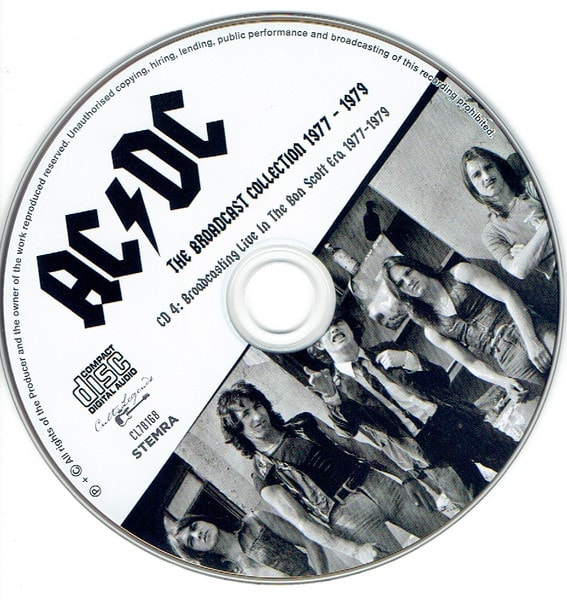 CD AC/DC/ THE BROADCAST COLLECTION 1977 - 1979 4CD6