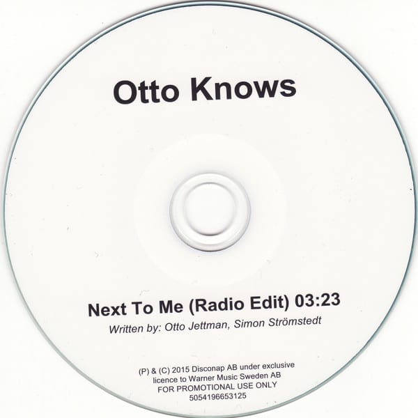 CD OTTO KNOWS/ NEXT TO ME - SINGLE 1CD1
