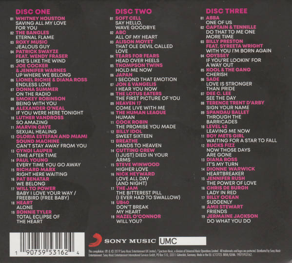CD VARIOS ARTISTAS/ THE #1 80s LOVE ALBUM 3CD2