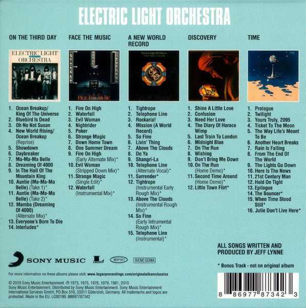 CD ELECTRIC LIGHT ORCHESTRA/ ORIGINAL ALBUM CLASSIC 5CD2