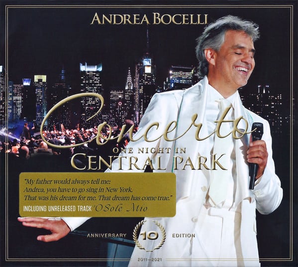 CD ANDREA BOCELLI/ CONCERTO: ONE NIGHT IN CENTRAL PARK 1CD1