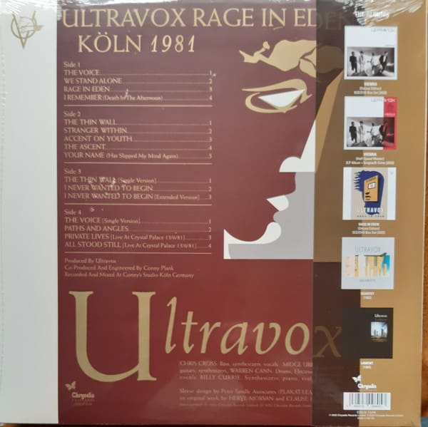 VINILO ULTRAVOX/ RAGE IN EDEN - 40TH ANNIVERSARY 2LP2