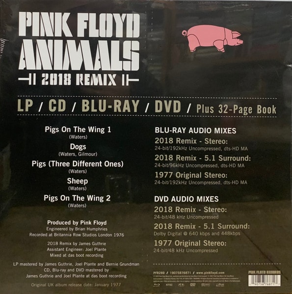 VINILO PINK FLOYD/ ANIMALS -2018 REMIX 1+LP2