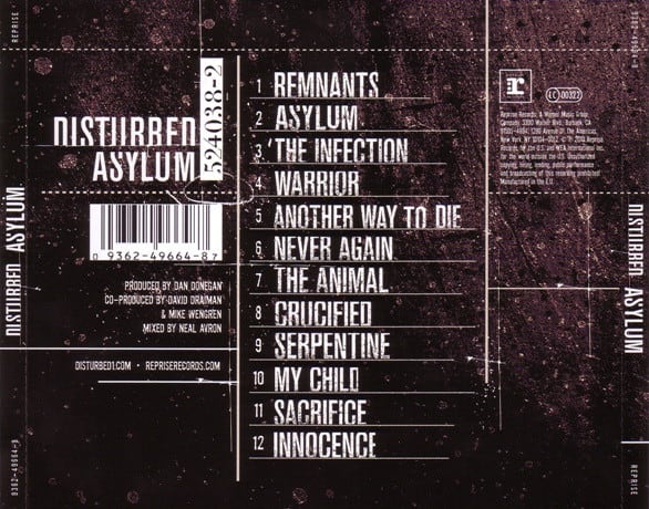 CD DISTURBED/ ASYLUM 1CD2