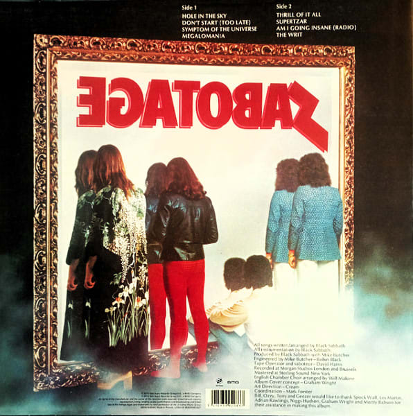 VINILO BLACK SABBATH/ SABOTAGE 1LP2