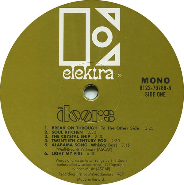 VINILO THE DOORS/ THE DOORS MONO 1LP2