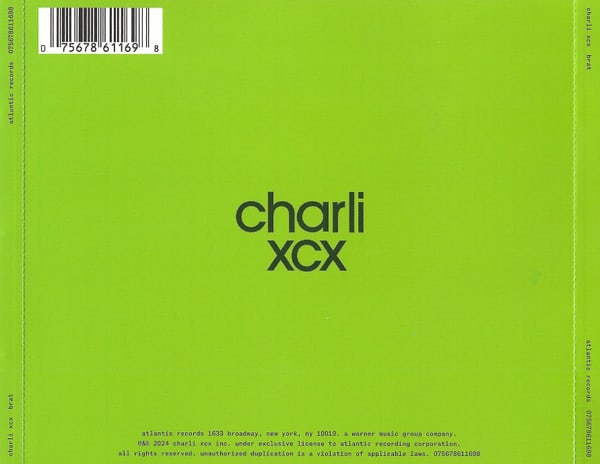 CD CHARLI XCX/ BRAT 1CD2