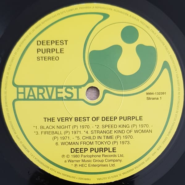 VINILO DEEP PURPLE/ THE VERY BEST OF DEEP PURPLE 1LP2